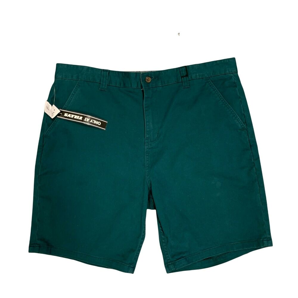 Charles and a Half Shorts Men's Size 38 Forest Green Flat Front Casual Chino